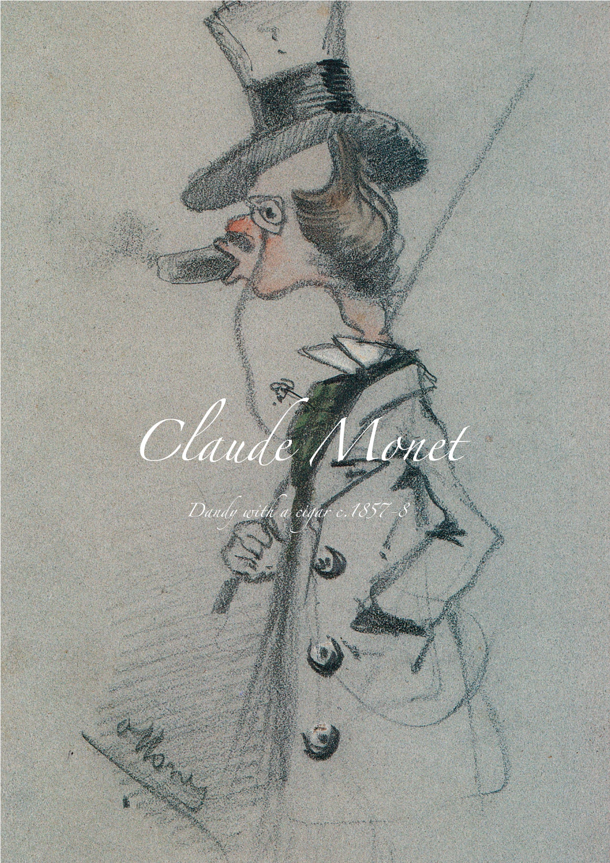 Monet - Dandy with a cigar c.1857-8