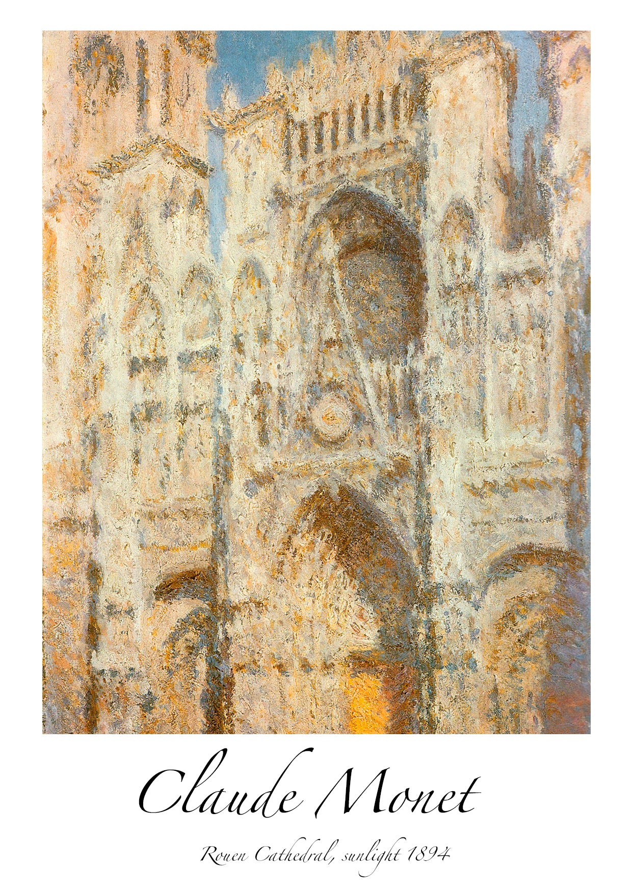 Monet - Rouen Cathedral, sunlight 1894