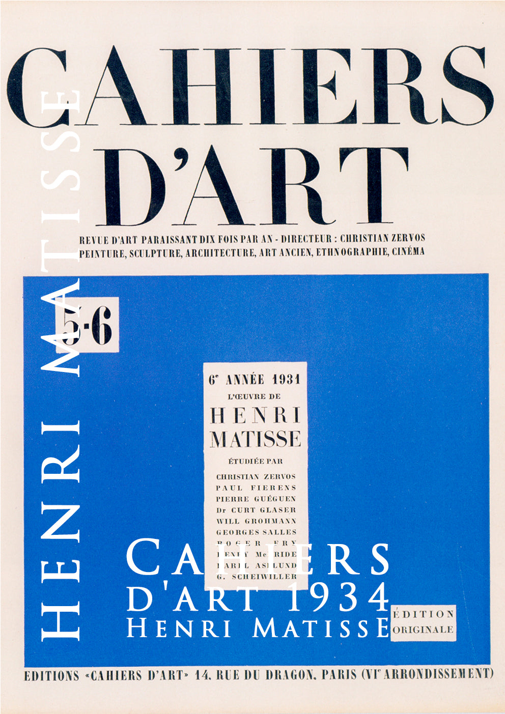 Cahiers d'art 1934 Henri Matisse