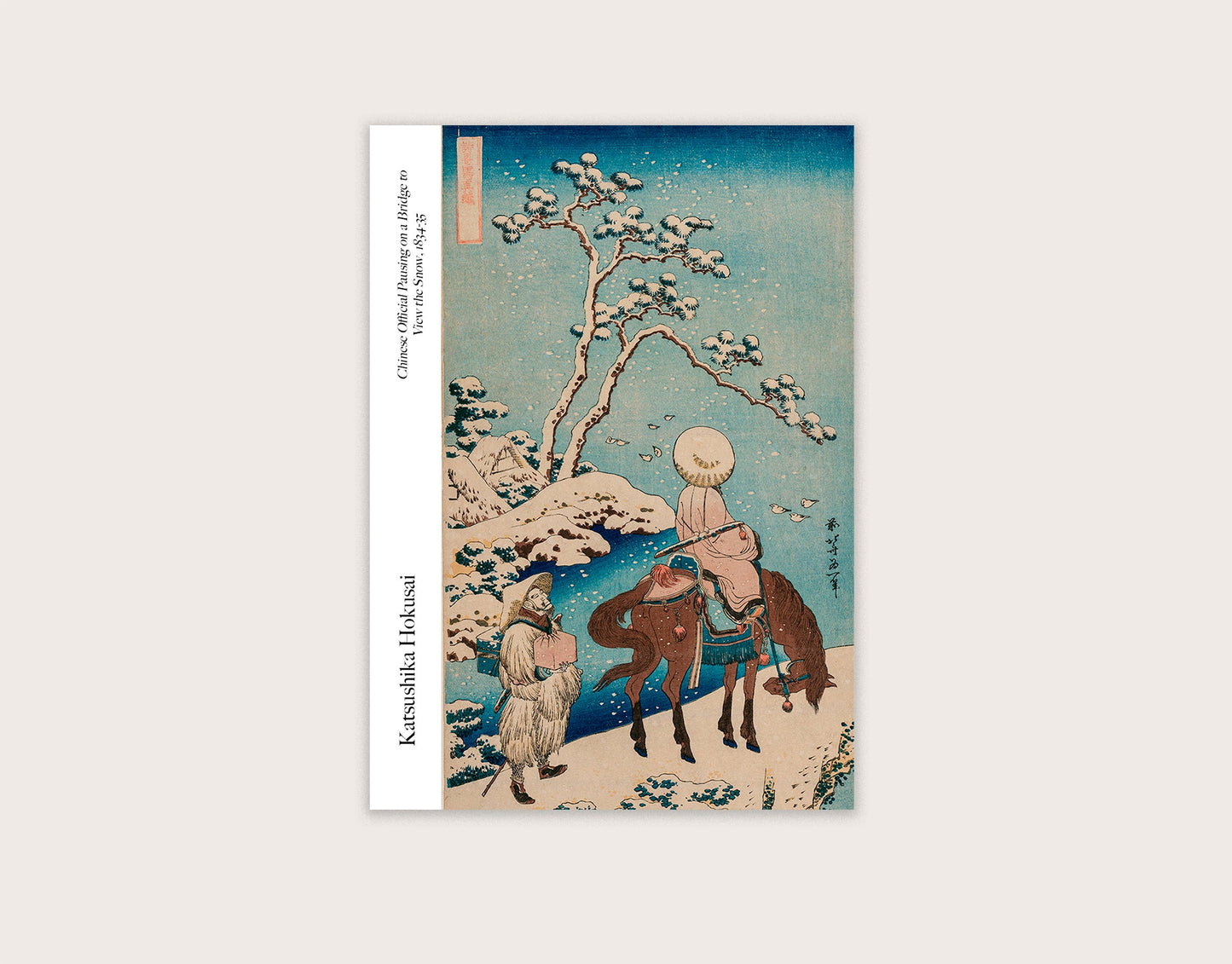 Chinese Official Pausing on a Bridge to View the Snow 1834-5