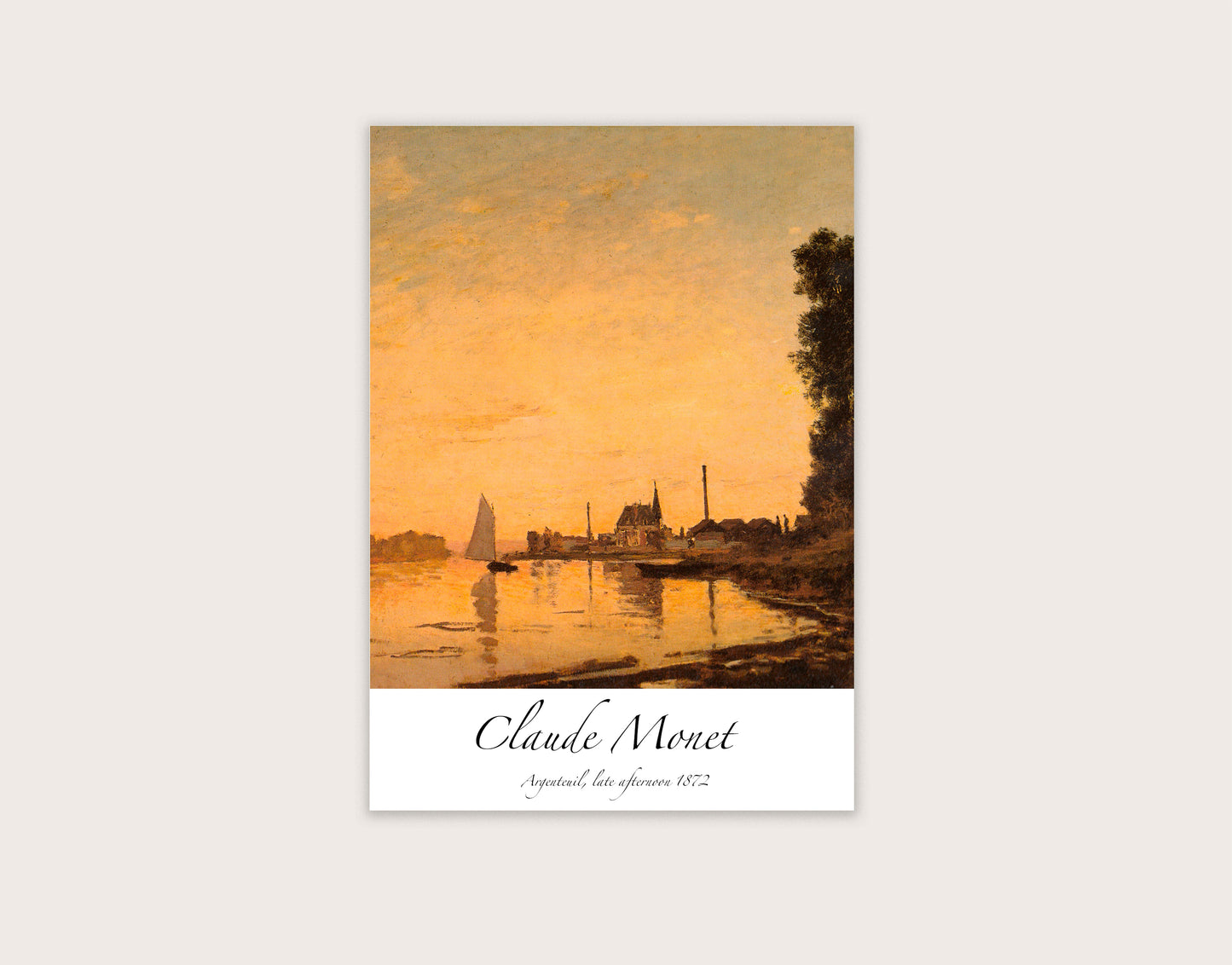 Monet - Argenteuil, late afternoon 1872