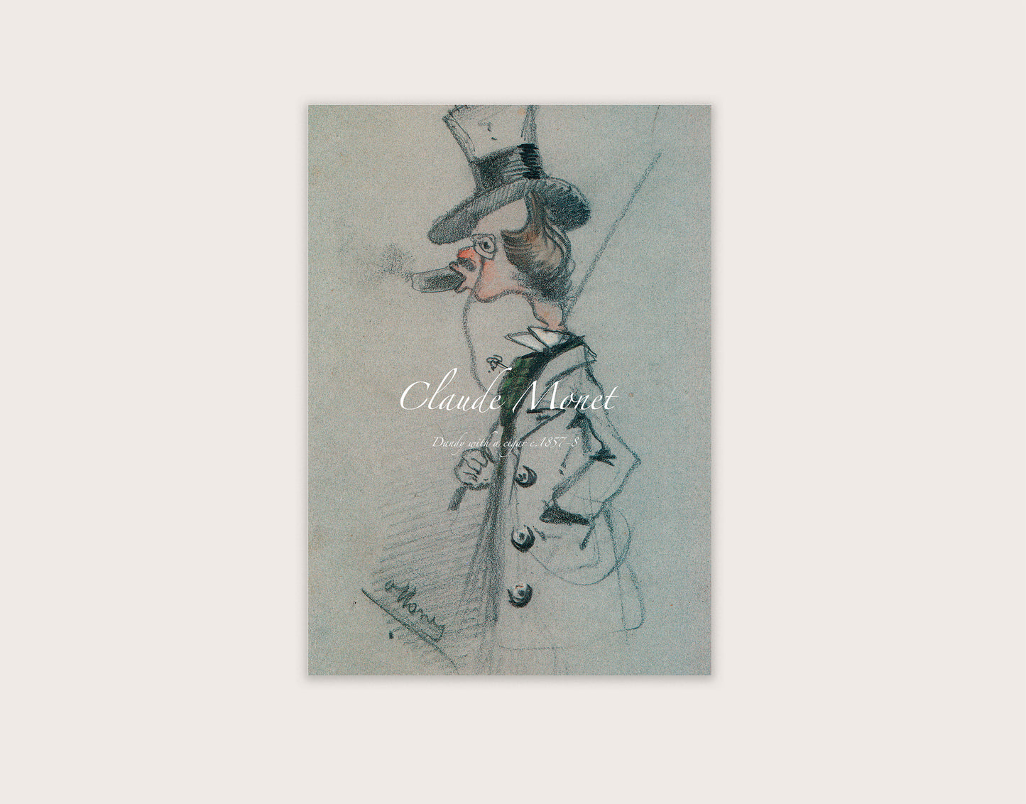 Monet - Dandy with a cigar c.1857-8