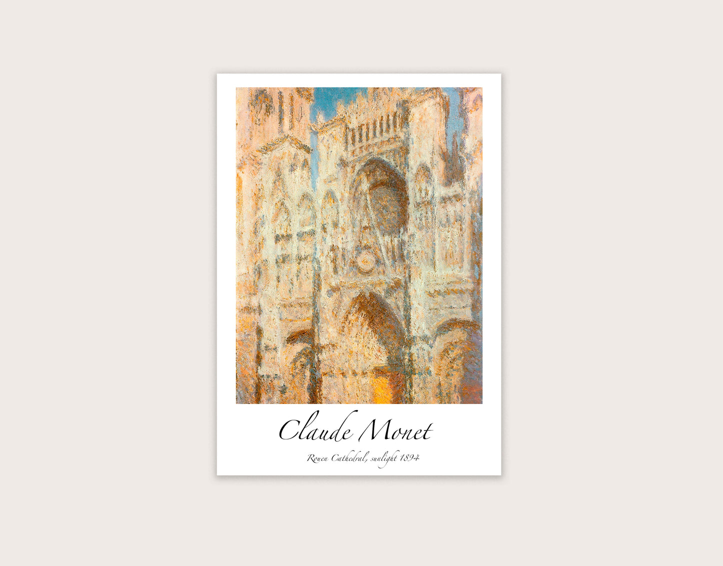 Monet - Rouen Cathedral, sunlight 1894