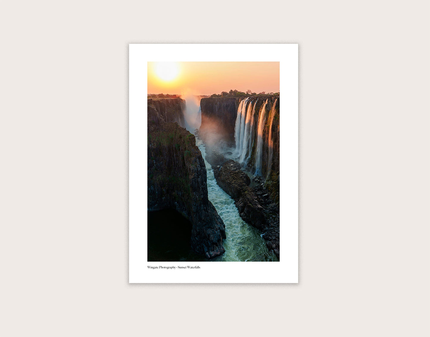 Sunset Waterfalls Photography